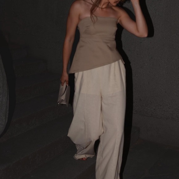 Zara Light Whiskey Asymmetric Hem Bustier - Picture 5 of 15